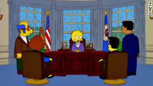 Lisa Simpson as president in the 2000 episode &quot;Bart to the Future&quot;
