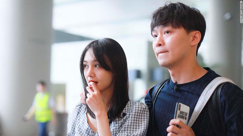 Actress Zheng Shuang and her boyfriend Zhang Heng in Shanghai, China, on June 19, 2019.