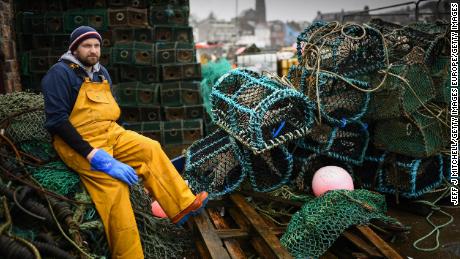 TARBERT, SCOTLAND - JANUARY 14: Jamie McMillan from Loch Fyne Langoustines poses for a photograph on January 14, 2021 in Tarbert, Scotland. The SNP recently claimed that a third of the Scottish fishing fleet is tied up in harbour and losing £1 million a week, causing fresh and high quality produce to be lost. (Photo by Jeff J Mitchell/Getty Images)