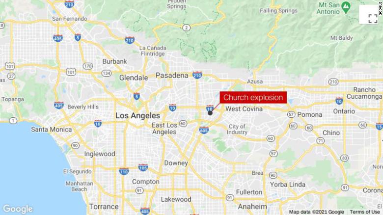 Police are investigating an explosion at a Los Angeles church