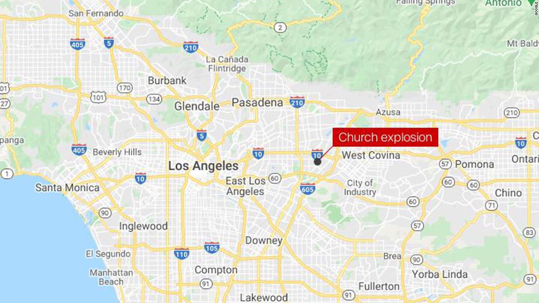 Police are investigating an overnight explosion at a church in a Los Angeles suburb