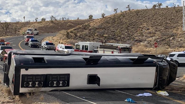 Bus heading to the Grand Canyon crashes, killing one and injuring dozens