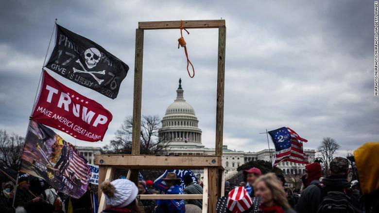 Trump supporters gather near the US Capitol, on January 6 in Washington, DC, as seen in the "Frontline" documentary, "Trump's American Carnage."