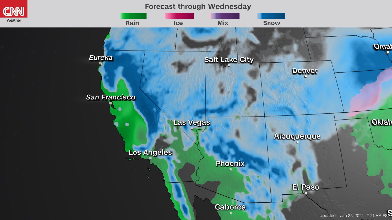 California snow A category 3 atmospheric river will deliver feet of