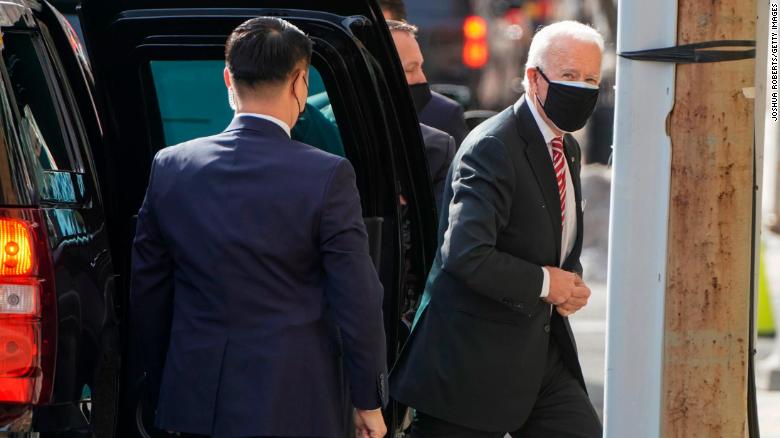 Then President-elect Joe Biden wore a double masks just before Christmas last year. 