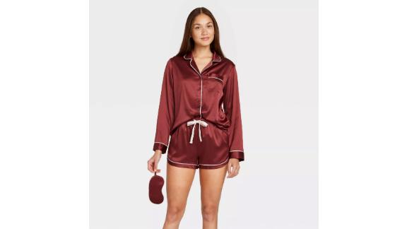 Stars Above 3-Piece Satin Long-Sleeve Pajama Set 