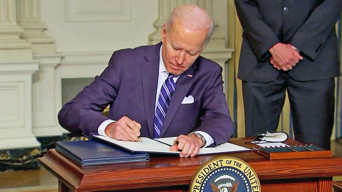 5 significant bills and 5 executive orders Biden signed in his first