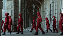 A still from the set of & quot; Money Heist. & Quot;  Netflix announced last year that it would produce a Korean adaptation of the Spanish series.