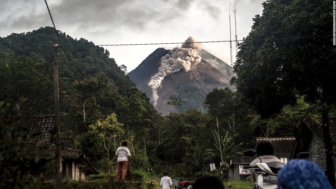 Indonesia’s Mount Merapi volcano erupts and expels ash clouds