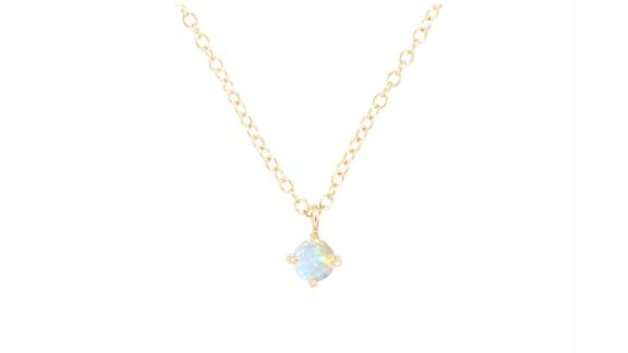 Catbird Sleeping Beauty Necklace, Opal Solitaire