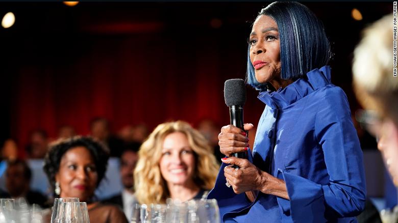 The late Cicely Tyson spoke at the 47th AFI Life Achievement Award gala tribute honoring Denzel Washington in 2019.