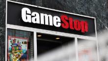 NEW YORK, NEW YORK - JANUARY 27: GameStop store signage is seen on January 27, 2021 in New York City. Stock shares of videogame retailer GameStop Corp has increased 700% in the past two weeks due to amateur investors. (Photo by Michael M. Santiago/Getty Images)