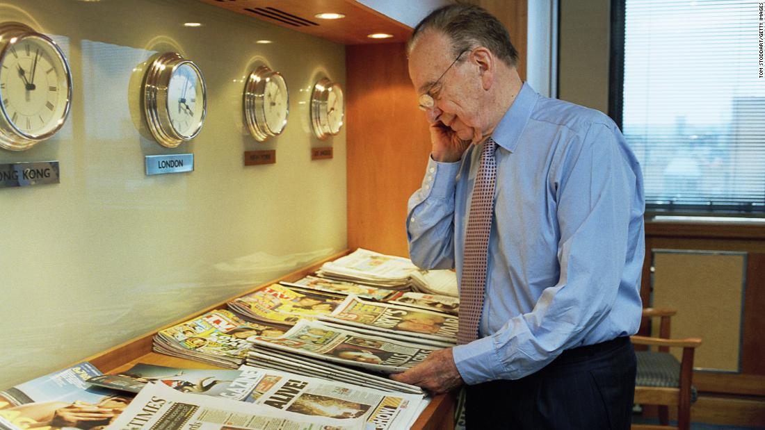 Murdoch is photographed in his News Corp. office in London in June 2007. That year, he purchased Dow Jones, the publisher of The Wall Street Journal.