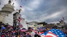 Trump supporters clash with police and security forces as people try to storm the US Capitol on January 6, 2021 in Washington, DC. Demonstrators breeched security and entered the Capitol as Congress debated the 2020 presidential election Electoral Vote Certification.