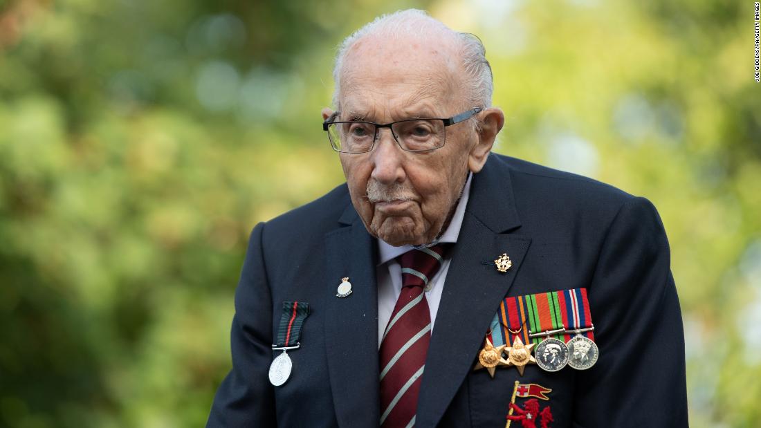 Tom Moore, 100-year-old UK fund-raising hero, hospitalized with Covid-19