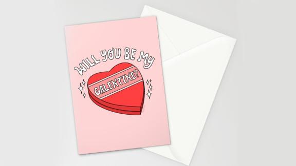 Sage Pizza Will you be my Galentine?  Stationery card