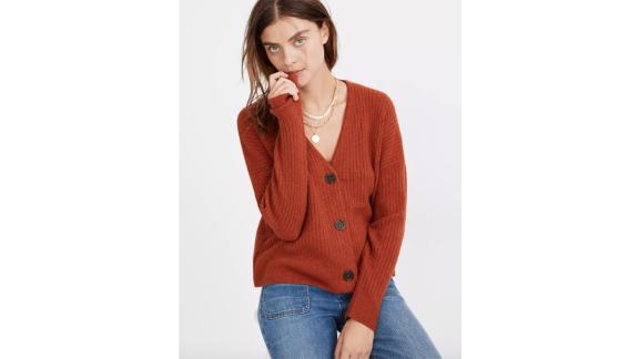 Madewell Cameron Ribbed Cardigan Sweater in Coziest Yarn 