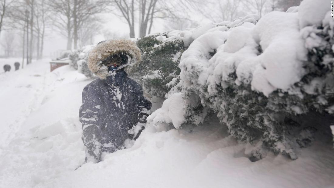 Arturo Diaz, 4, plays in Hoboken, New Jersey, on Monday.