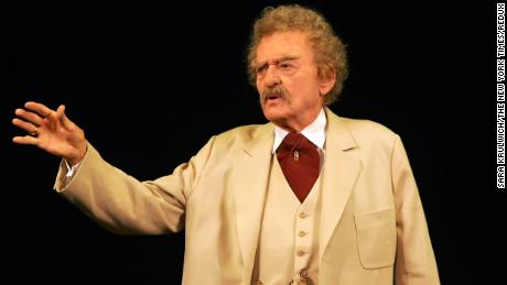 Hal Holbrook as Mark Twain in &quot;Mark Twain Tonight!&quot; at the Brooks Atkinson Theater in New York on Sunday, June 5, 2005. 