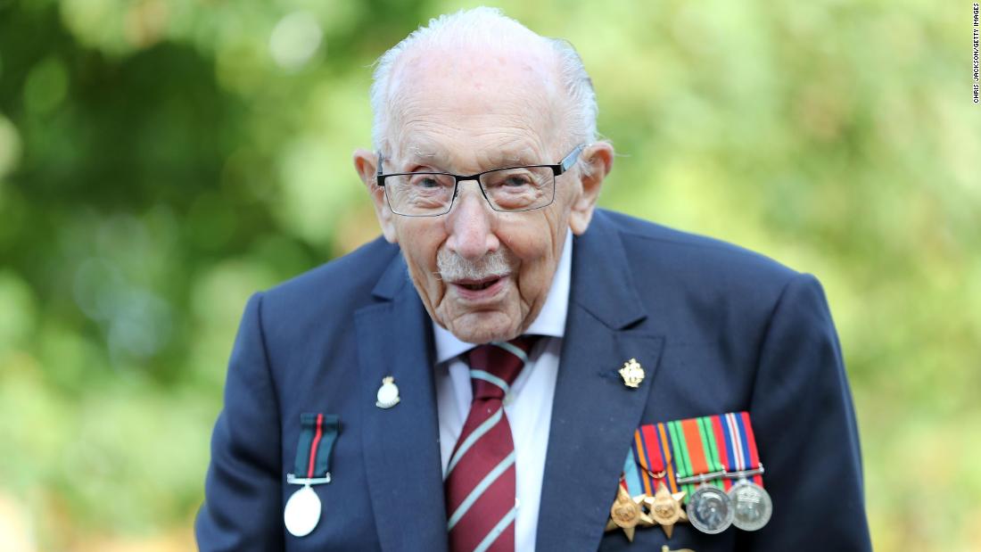Captain Tom Moore, a 100-year-old British fundraising hero, is honored at the funeral