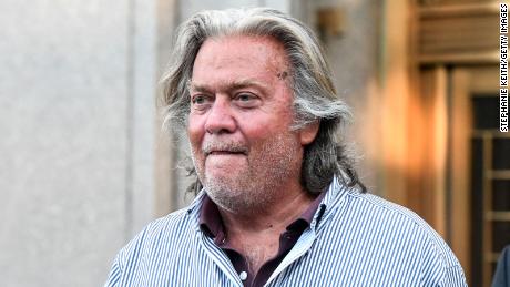 NEW YORK, NY - AUGUST 20: Former White House Chief Strategist Steve Bannon exits the Manhattan Federal Court on August 20, 2020 in the Manhattan borough of New York City. Bannon and three other defendants have been indicted for allegedly defrauding donors in a $25 million border wall fundraising campaign. (Photo by Stephanie Keith/Getty Images)