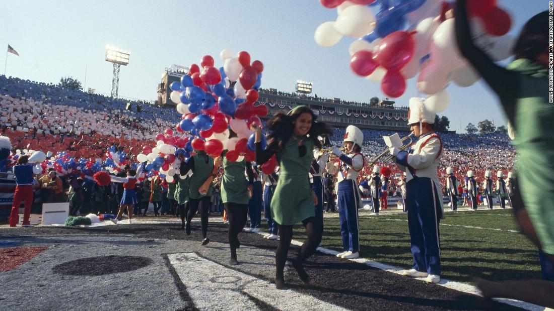 The halftime show in 1977 was produced by Disney, and the theme was &quot;It&#39;s a Small World.&quot;