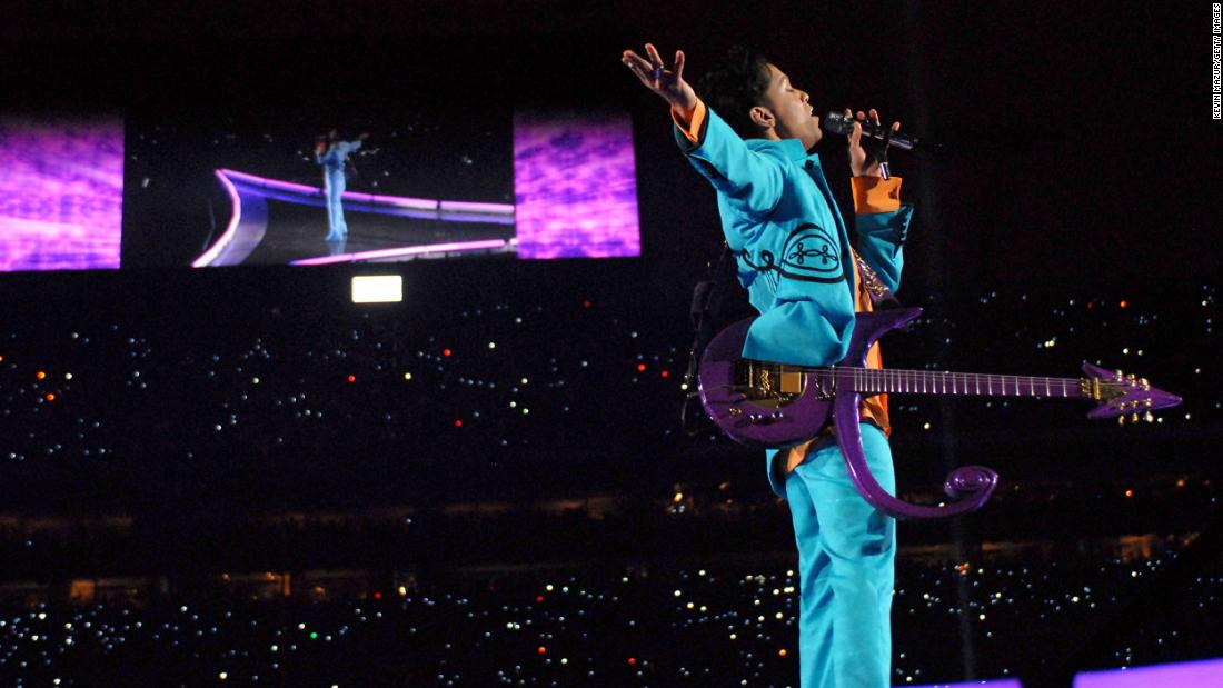 Prince played at the Super Bowl in 2007, and a soggy day in south Florida provided the perfect backdrop for his song &quot;Purple Rain.&quot;