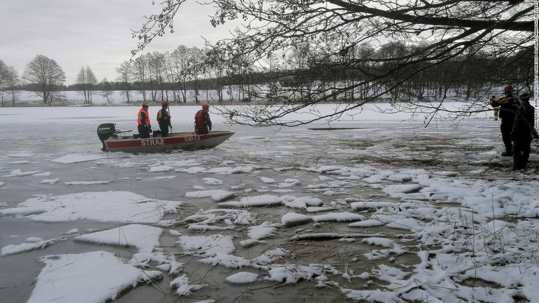 Bodies of drowned deer came back from the frozen lake after being frightened by poachers