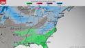 Rain and snow mix ends along the East Coast before a wave of cold temperatures