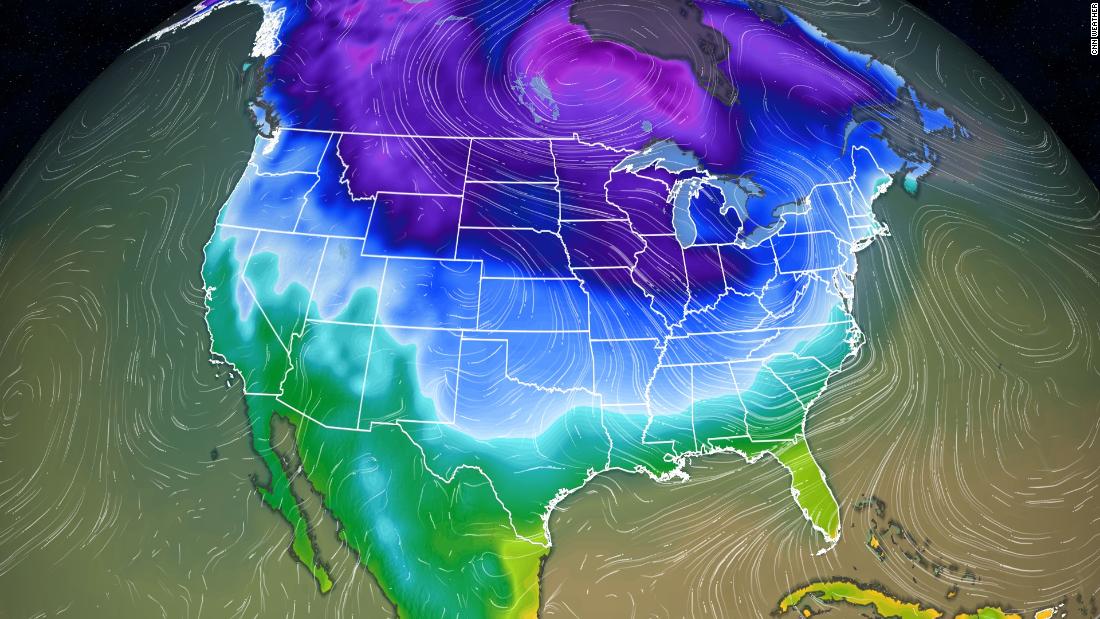 Bitter cold temperatures will increase the risk of freezing in the northern US