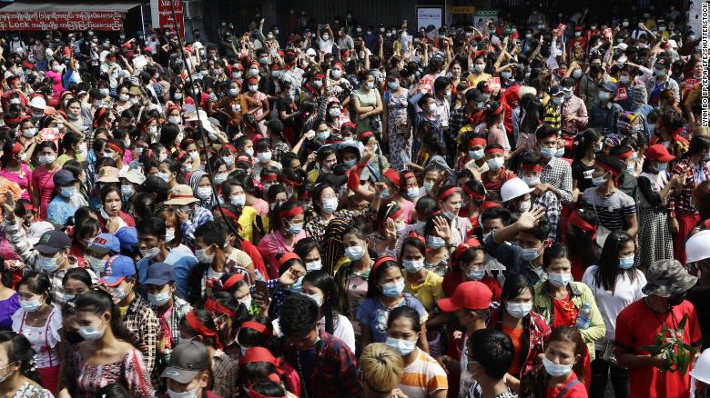 Protests break out in Myanmar in defiance of military coup