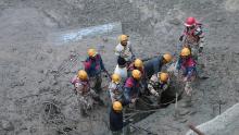 Search and rescue teams in Chamoli district after an avalanche on Febrary 7, 2021. 