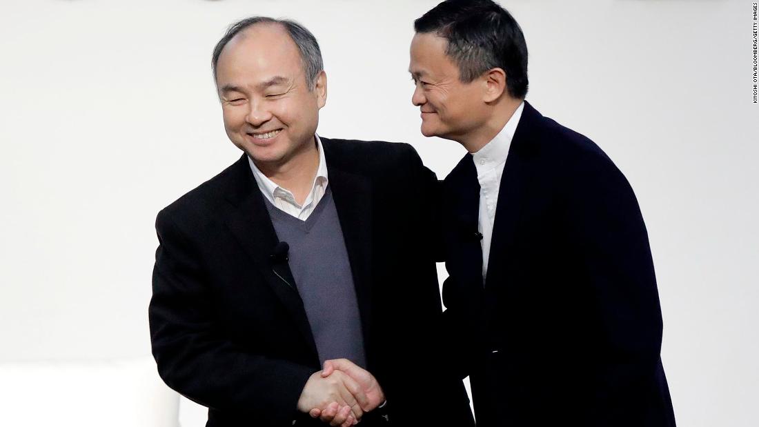 Jack Ma swaps drawings with Masaoyshi Son from SoftBank