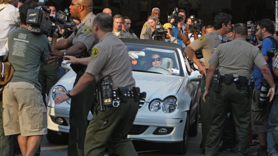 Spears leaves a Los Angeles courthouse after a child custody hearing in 2007. A few months later, she was hospitalized over issues involving the custody of her children. Federline was awarded sole custody. In February 2008, a Los Angeles court granted temporary conservatorship to Spears&#39; father, Jamie, after Britney was taken to a hospital and deemed unable to take care of herself.