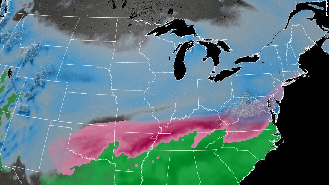 Polar vortex is the path to a crippling ice storm