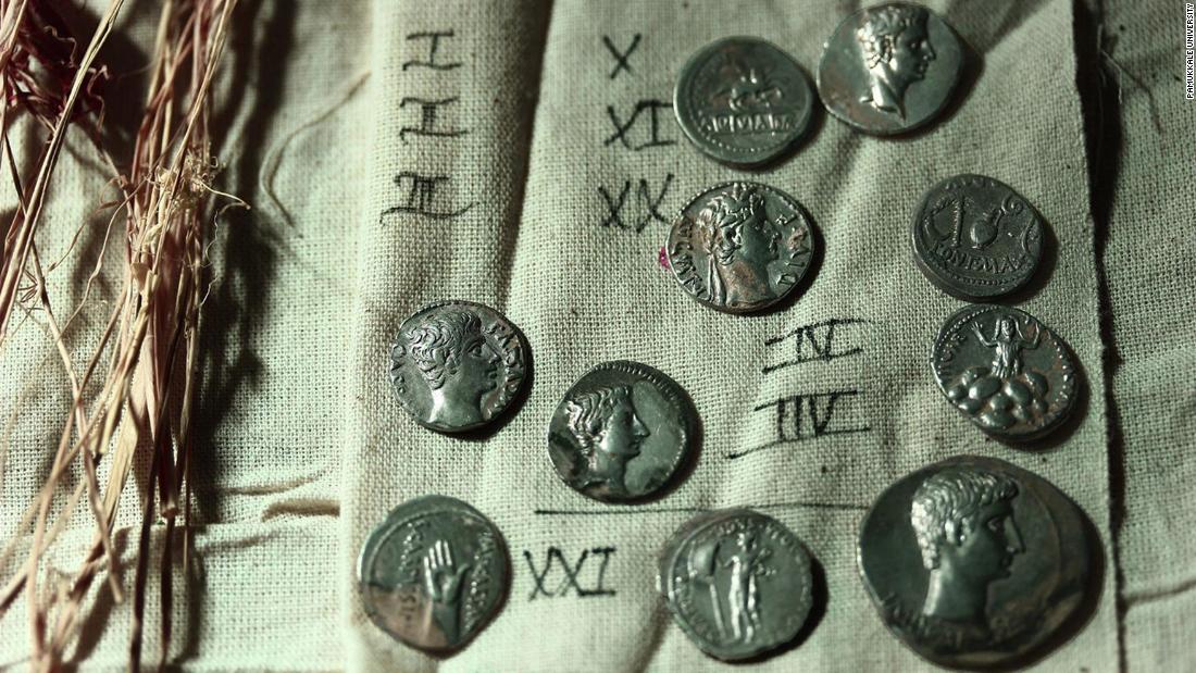 More than 650 silver Roman coins found in a jug in Turkey