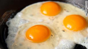 Eggs are low in saturated fat but very high in cholesterol. This food accounts for a quarter of the cholesterol in the American diet.