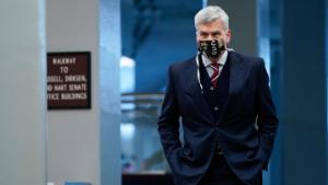 Sen. Bill Cassidy, R-La., on Capitol Hill in Washington, Tuesday, Feb. 9, 2021. The second impeachment trial of former President Donald Trump began Tuesday. 