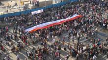 Massive crowds throng Cairo's Tahrir Square during the Arab Spring in February 2011.