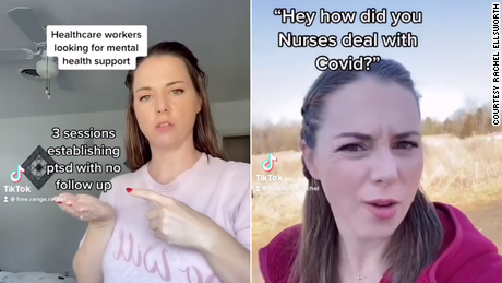 Rachel Ellsworth documented her time working during the pandemic on TikTok.