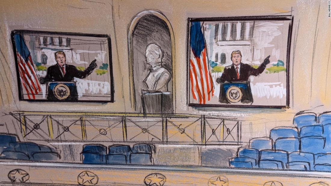 Inside the Senate Sketches from Day 2 of the impeachment trial
