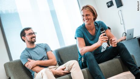 Revolut CEO Nik Storonsky (right), pictured here with co-founder Vlad Yatsenko (left), said the UK fintech will likely go public in the United States through a traditional IPO but not anytime soon.