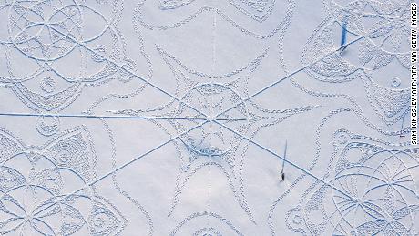 See Giant Snow Artwork From Above Cnn Video