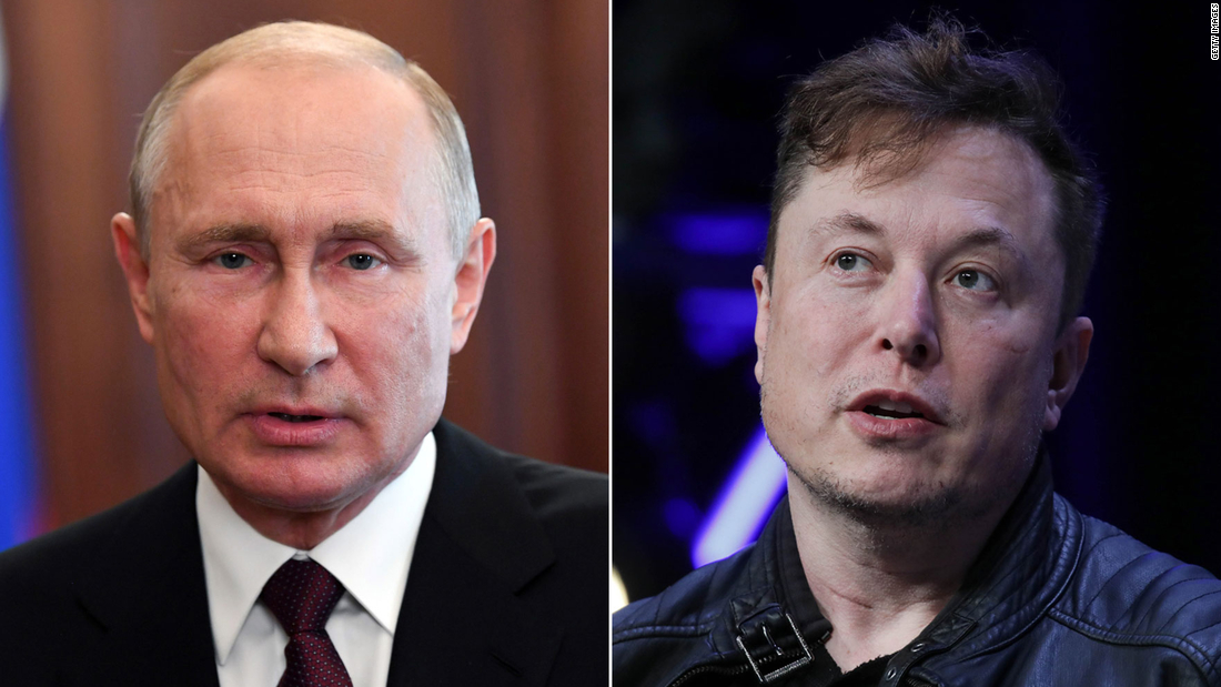 Elon Musk invites Vladimir Putin for a conversation on Clubhouse