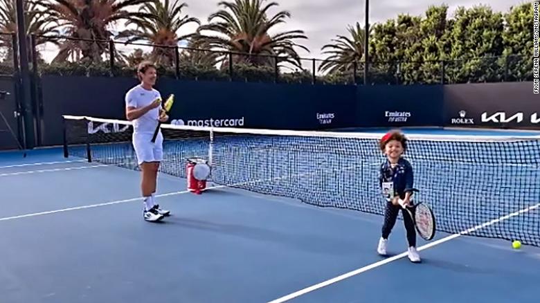 Watch out, Wimbledon! Serena Williams shares video of daughter Olympia training with coach Patrick Mouratoglou