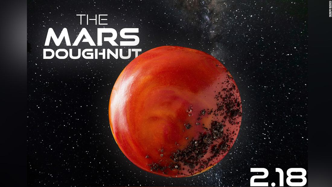 Krispy Kreme is offering a limited-edition Mars doughnut to celebrate NASA's rover landing
