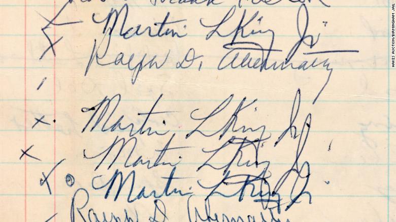 Birmingham jail logs from 1963 signed by Rev. Martin Luther King Jr. are up for auction