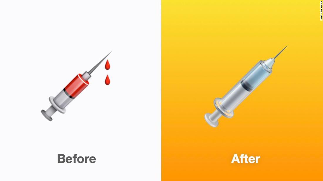 Apple modifies the emoji syringe to be less graphic amid rollout of Covid-19 vaccine