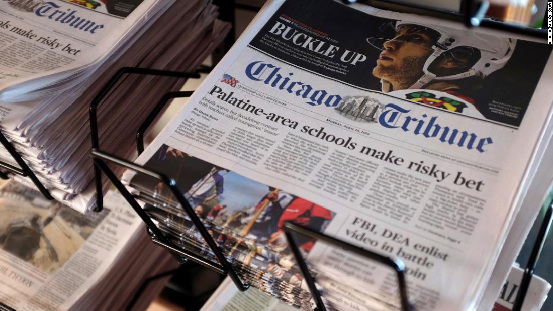 The hedge fund Alden Global buys the newspaper chain Tribune Publishing