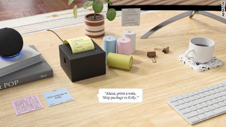 Amazon&#39;s concept gadget for an Alexa-enabled sticky-note printer